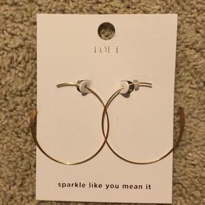 NWT Loft gold hoop earrings